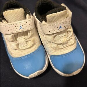 Jordan Kids' White and Light Blue Sneakers